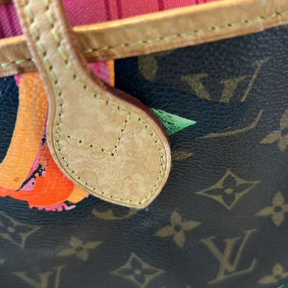 Rare and Retired Louis Vuitton Stephen Sprouse Neverfull Bag with Roses - Picture 4 of 15